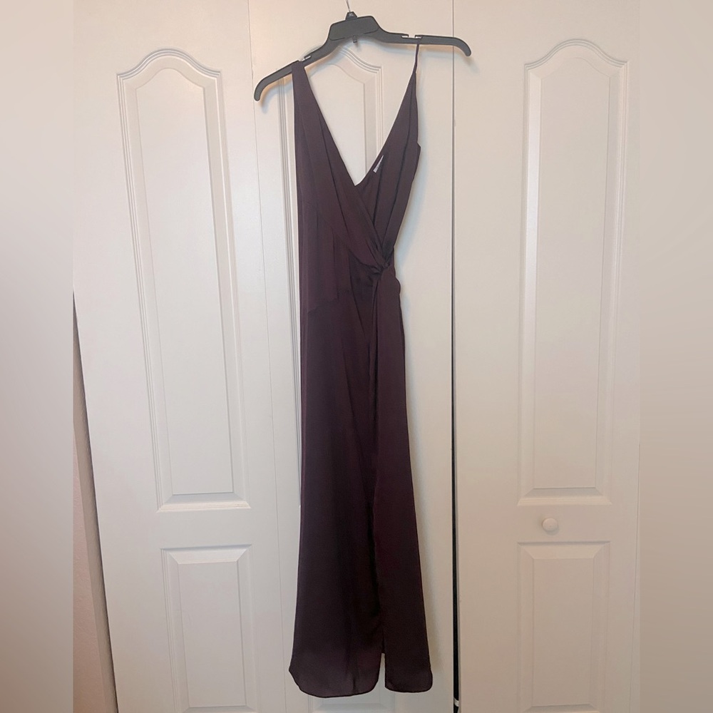 Burgundy Chiffon Dress (Brand - Tobi)